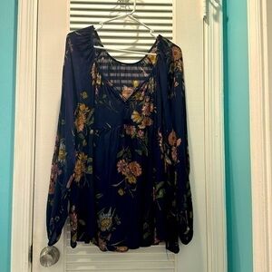 long sleeve floral top